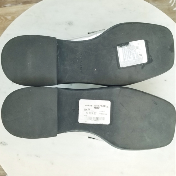 Rag & bone Silver Maxwell Loafers Flats NWT Studded Shiny Leather Casual Grunge - Picture 10 of 14